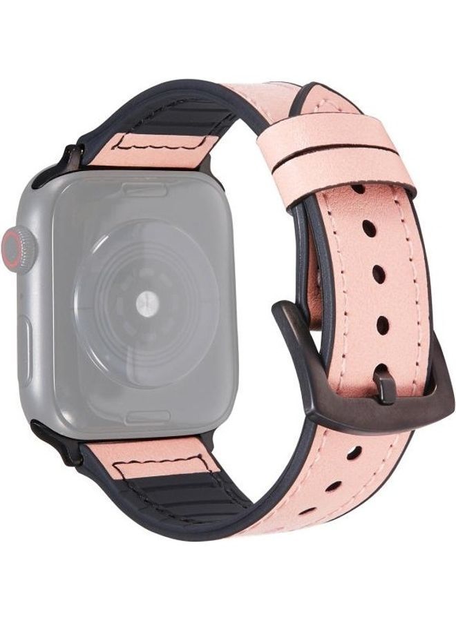 NIBEMINENT Ethnic Replacement Watchband for Apple Watch Series 1/2/3/4/5/6/7/SE 42/44/45mm Pink - Image 1