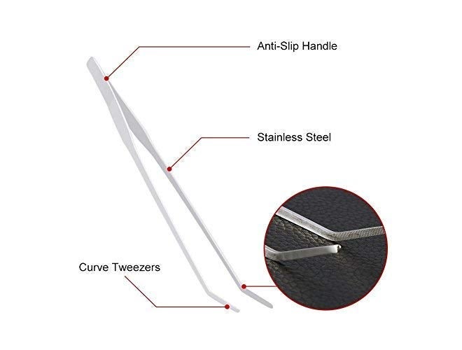Sage Square Aquarium Tongs Tool - Professional Stainless Steel Long Size Aquarium Tongs for Fish Tank, Aquatic Plant Cleaning, Aquascape, and Aquarium Maintenance (Design 1) - Image 3