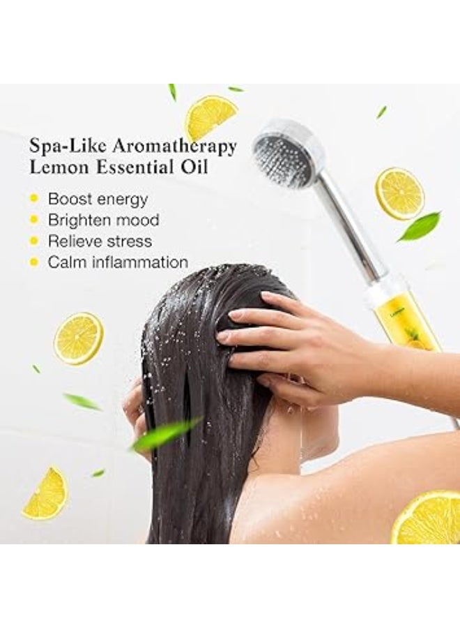 SKY-TOUCH Lemon Vitamin C Shower Filter : Aromatherapy Hard Water Softener Chlorine & Fluoride Shower Filter Easy Installation for Universal Output Showerhead for Healthier Skin & Hair - Image 4