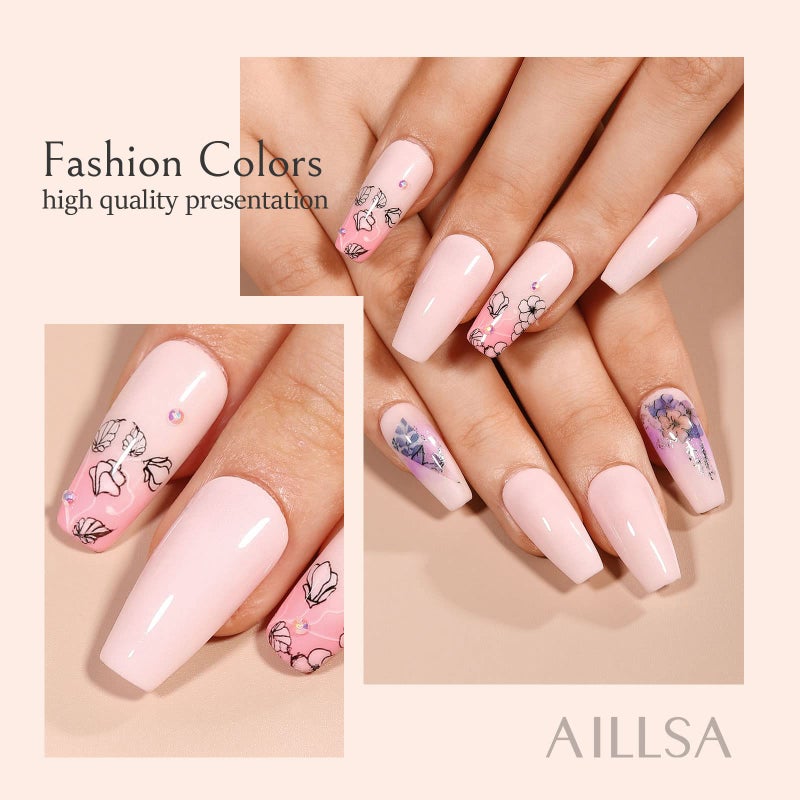 AILLSA Dip Powder Light Pink, Pink Dip Powder Nail 1 Oz, Nail Dipping Powder French Nail Art for Starter Manicure Salon DIY at Home, Dip Powder Colors Long Lasting, Odor-Free, Valentine's Day's Gift - Image 2