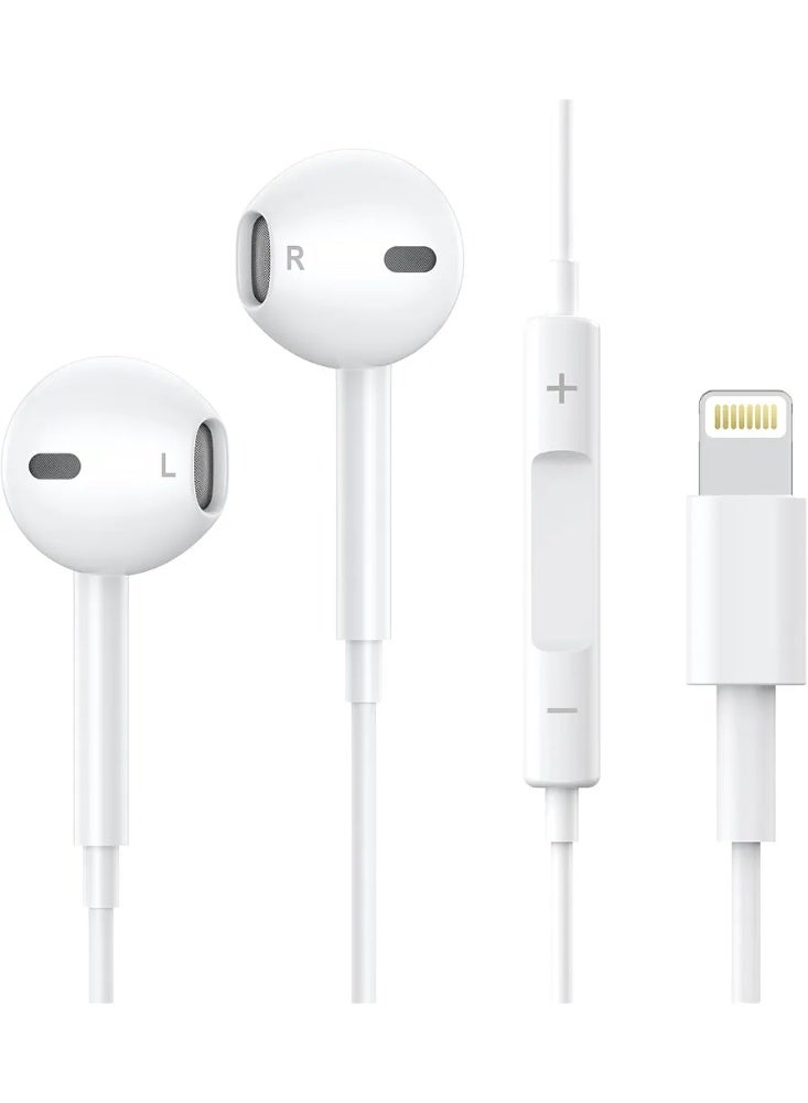 سماعات أذن سلكية EarPods مع موصل لايتنينج وميكروفون وجهاز تحكم لأجهزة آبل - Image 2