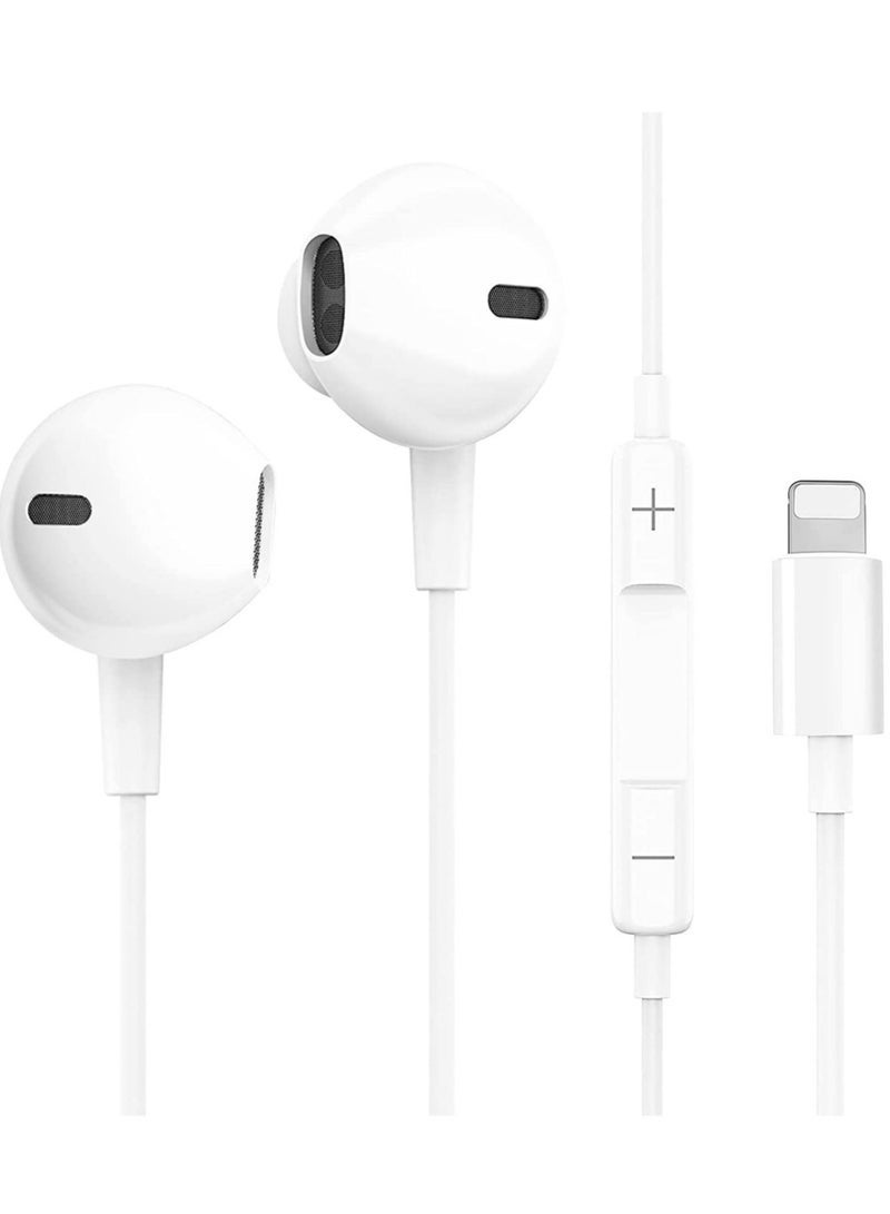 سماعات أذن سلكية EarPods مع موصل لايتنينج وميكروفون وجهاز تحكم لأجهزة آبل - Image 1