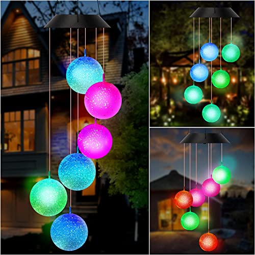 WHISKET Solar Powered Wind Chime LED Light | Waterproof Outdoor Garden & Balcony Decorative Hanging [Pack of 1] - Image 3
