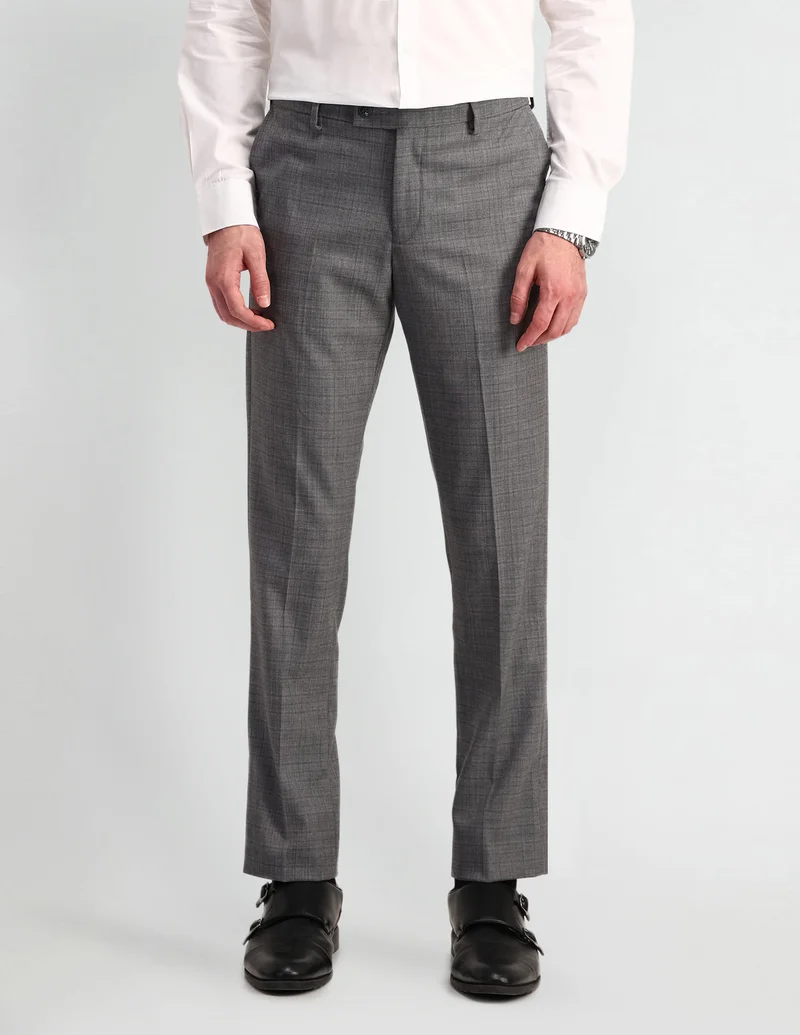 Checked Slim Fit Trousers