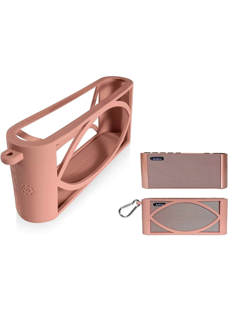 Alltravel Alltravel Silicone Cover Skin for Antimi Bluetooth Speaker FM Radio Player Full 6 Directions Protection Customized Skin with Color and Shape Matching Pink  - Image 1