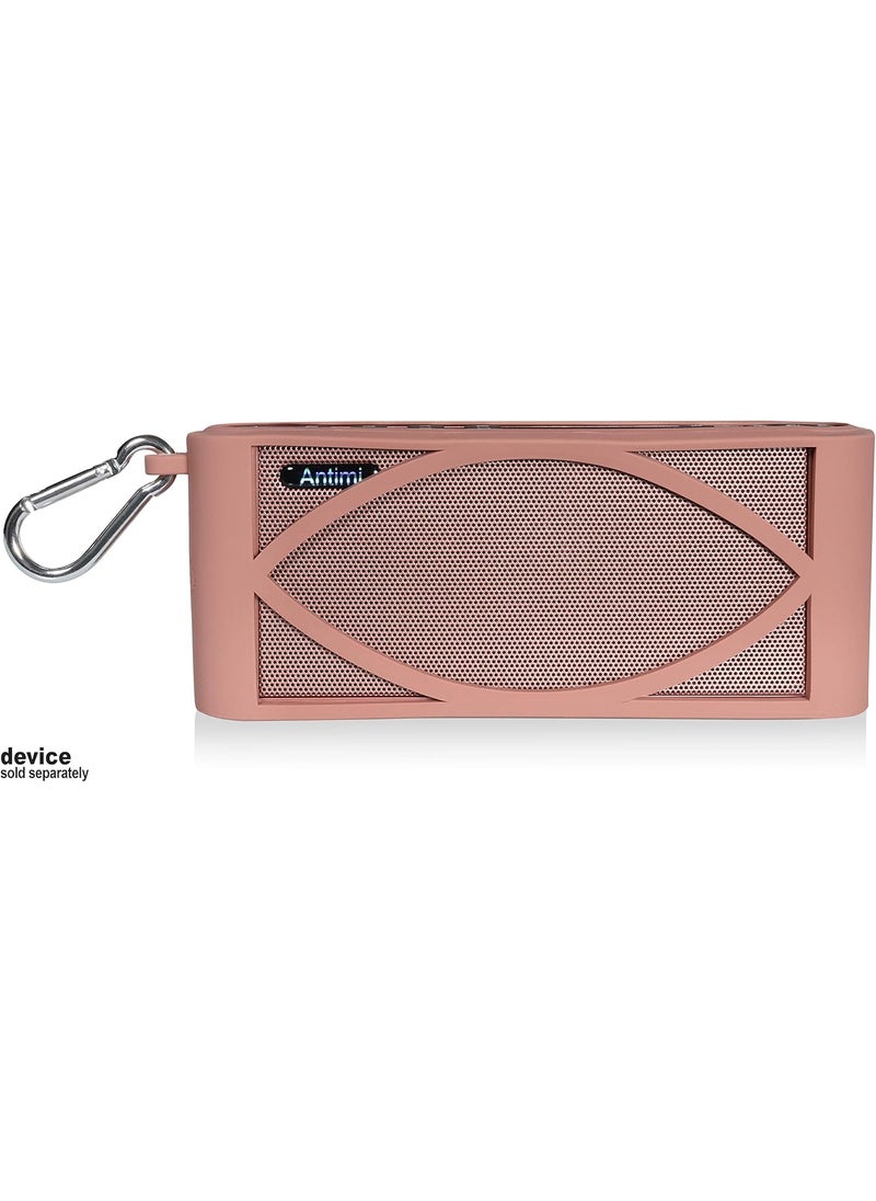Alltravel Alltravel Silicone Cover Skin for Antimi Bluetooth Speaker FM Radio Player Full 6 Directions Protection Customized Skin with Color and Shape Matching Pink  - Image 3