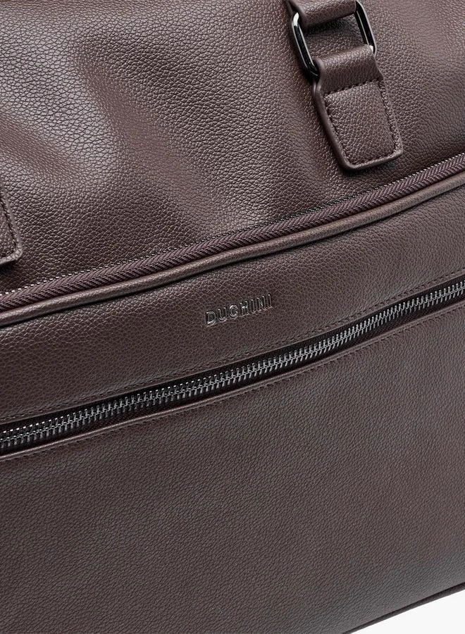 DUCHINI BROWN Textured Duffle Bag with Detachable Strap for Men | Best Price UAE