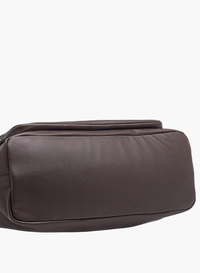 DUCHINI BROWN Textured Duffle Bag with Detachable Strap for Men | Best Price UAE