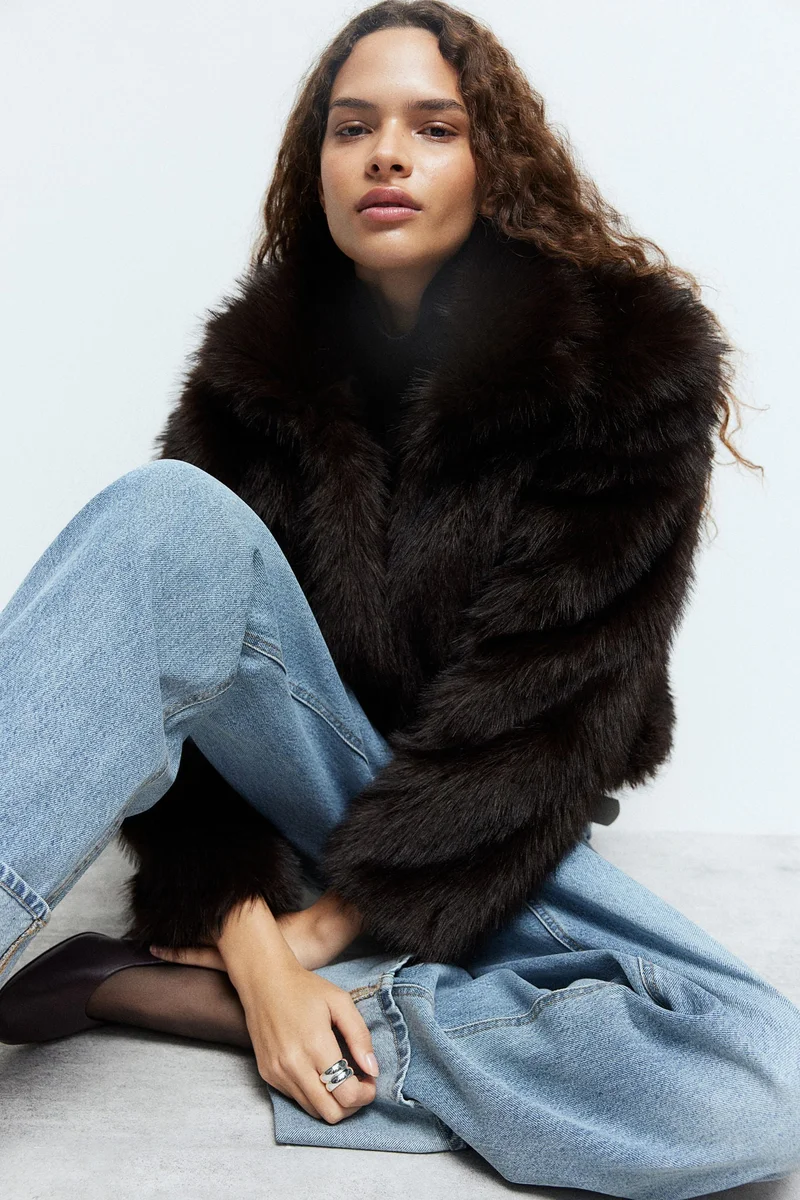 اتش اند ام جاكيت منفوش قصير