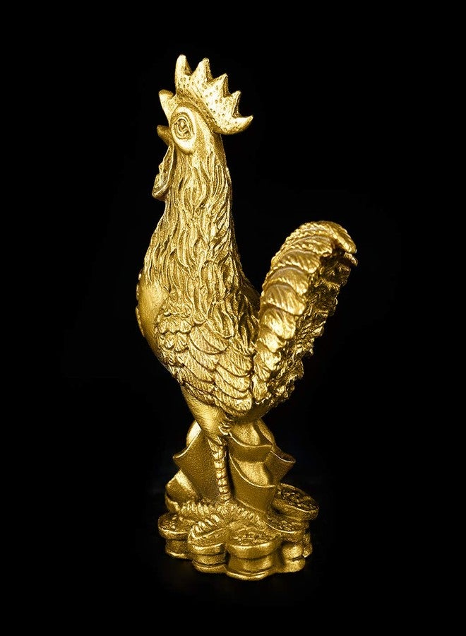 BRASSTAR Brass 3.5''(H) Auspicious Rooster Statue Ingots Wealth Feng Shui Sculpture Home Office Chinese Zodiac Decorative Ornament Business Gift Collection PTZY045 - Image 5