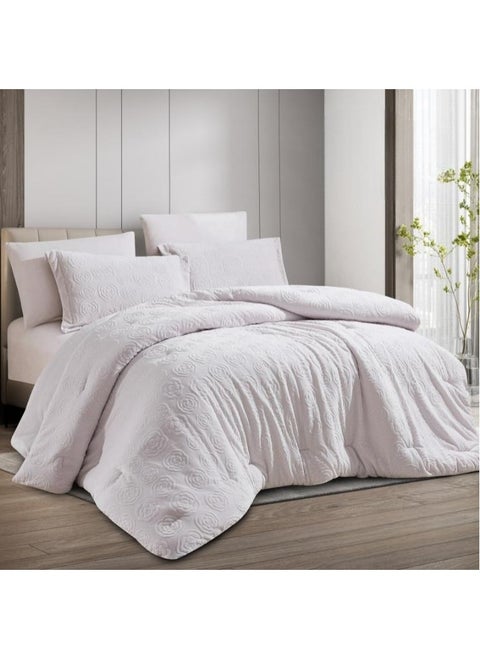 comforter set from hours with a sophisticated pattern of winter velvet 4 pieces single size