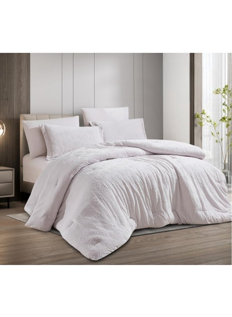 Hours - comforter set from hours with a sophisticated pattern of winter velvet 4 pieces single size - Image 1