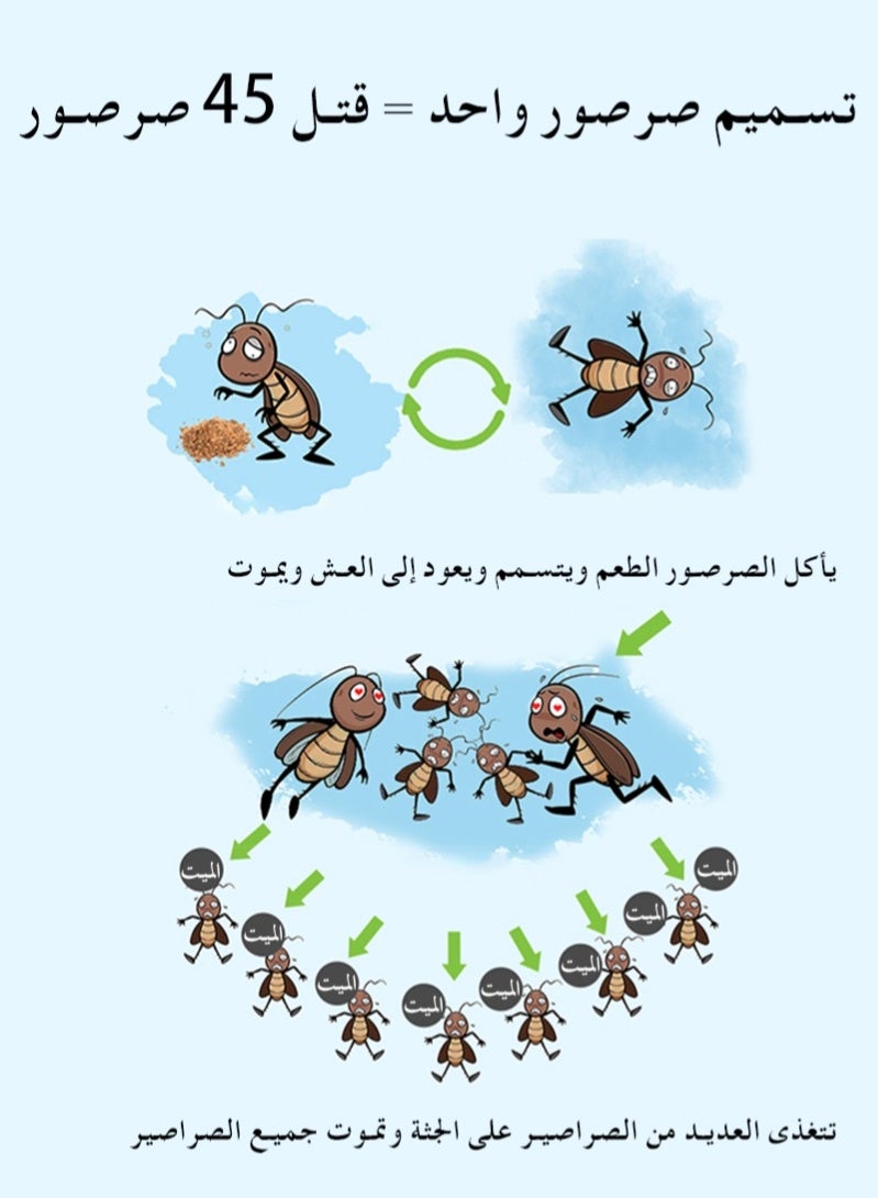 Cockroach طُعم جل أدفيون لمكافحة الصراصير، طُعم جل لمكافحة آفات الصراصير 30 غرام - Image 2