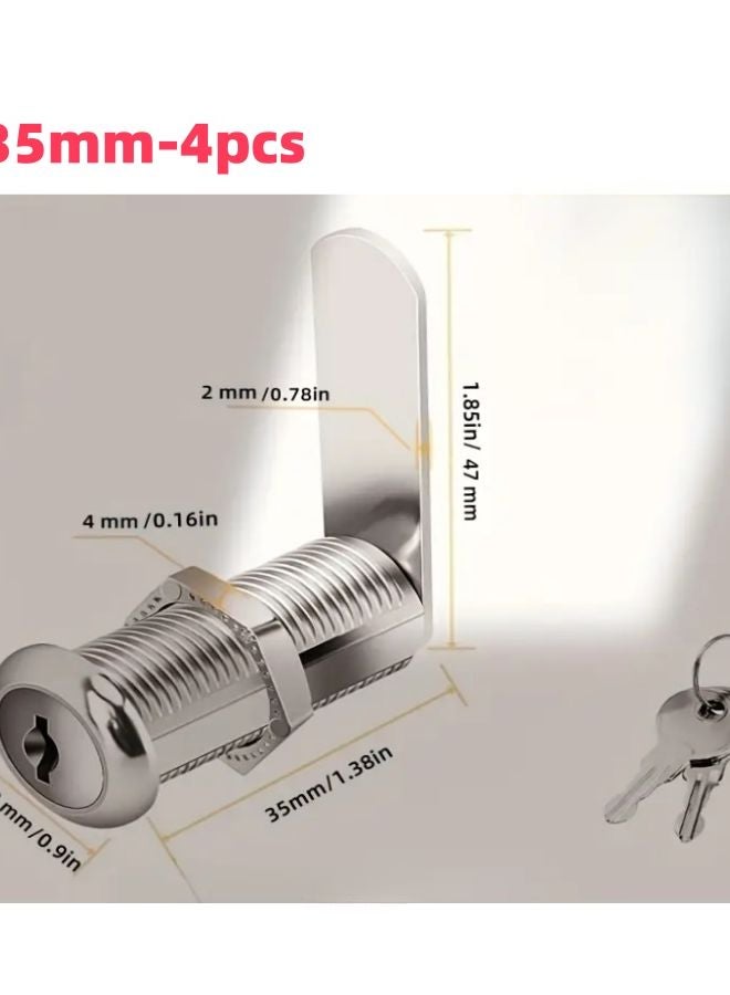 35mm Heavy Duty Zinc Alloy Mailbox Lock Set 2 Keys No Drill Installation - Image 1