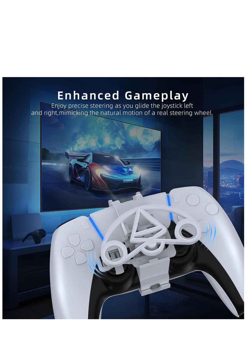 Generic Mini Steering Wheel for PS5 Controller – Racing Game Attachment for Enhanced Driving Simulation – Ergonomic, Non-Slip Grip – Compatible with PlayStation 5, PS4, PC – Realistic Racing Wheel Accessor  - Image 4