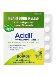 Boiron Boiron, Acidil, Heartburn Relief, Unflavored, 60 Meltaway Tablets  - Image 1