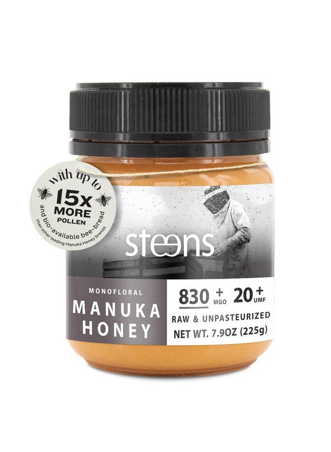 ستينز عسل مانوكا من Steens - MGO 830+ - عسل مانوكا نقي وخام 100% معتمد من UMF 20+ - معبأ ومختوم في نيوزيلندا - برطمان سعة 7.9 أونصة - Image 1