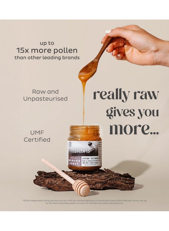 ستينز عسل مانوكا من Steens - MGO 830+ - عسل مانوكا نقي وخام 100% معتمد من UMF 20+ - معبأ ومختوم في نيوزيلندا - برطمان سعة 7.9 أونصة - Image 2