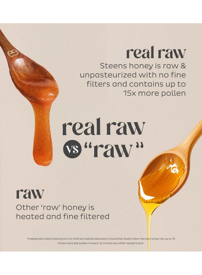 ستينز عسل مانوكا من Steens - MGO 830+ - عسل مانوكا نقي وخام 100% معتمد من UMF 20+ - معبأ ومختوم في نيوزيلندا - برطمان سعة 7.9 أونصة - Image 4