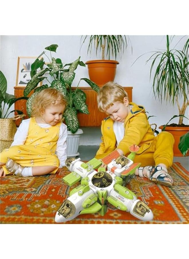 Generic - 10 in 1 Space Toys Rocket Dinosaurs Set for Kid Space Shuttle Planet Toys STEM Space Astronaut Rocket Ship Kit for Boys 5 6 7 8 Spaceship Station Gift Foster Love for Space Dinos Exploration - Image 1