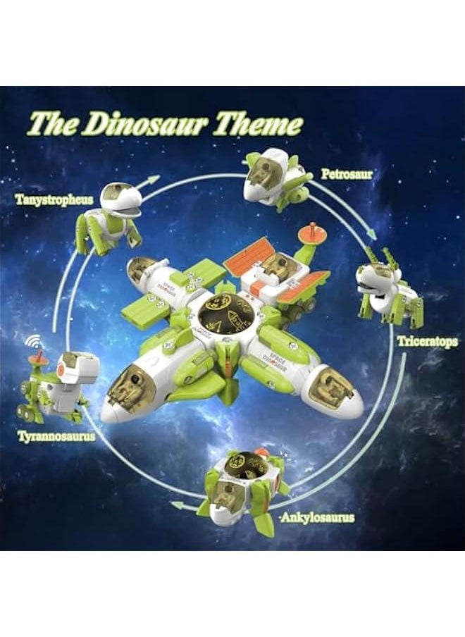 Generic - 10 in 1 Space Toys Rocket Dinosaurs Set for Kid Space Shuttle Planet Toys STEM Space Astronaut Rocket Ship Kit for Boys 5 6 7 8 Spaceship Station Gift Foster Love for Space Dinos Exploration - Image 1