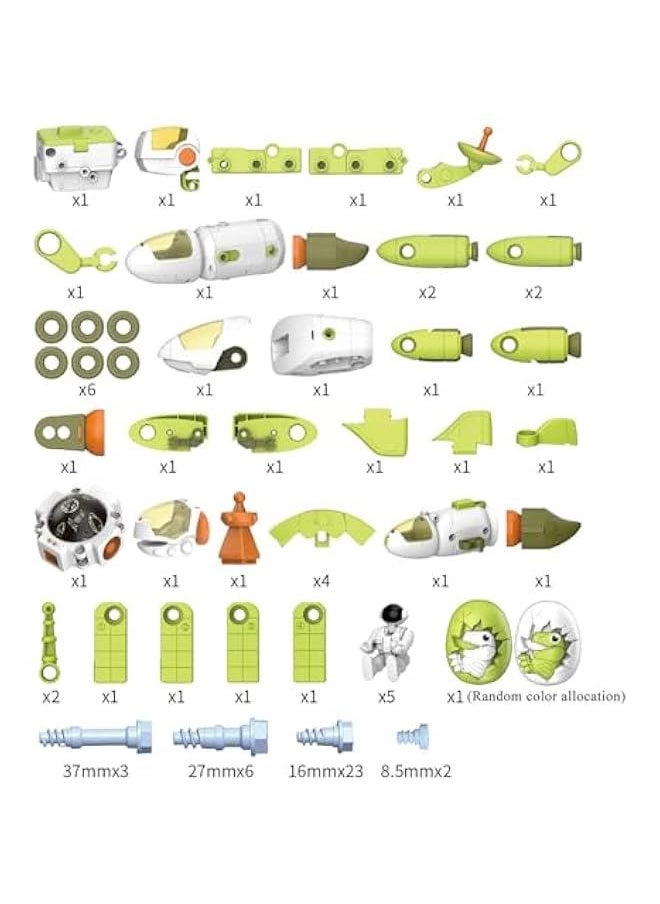 Generic - 10 in 1 Space Toys Rocket Dinosaurs Set for Kid Space Shuttle Planet Toys STEM Space Astronaut Rocket Ship Kit for Boys 5 6 7 8 Spaceship Station Gift Foster Love for Space Dinos Exploration - Image 1
