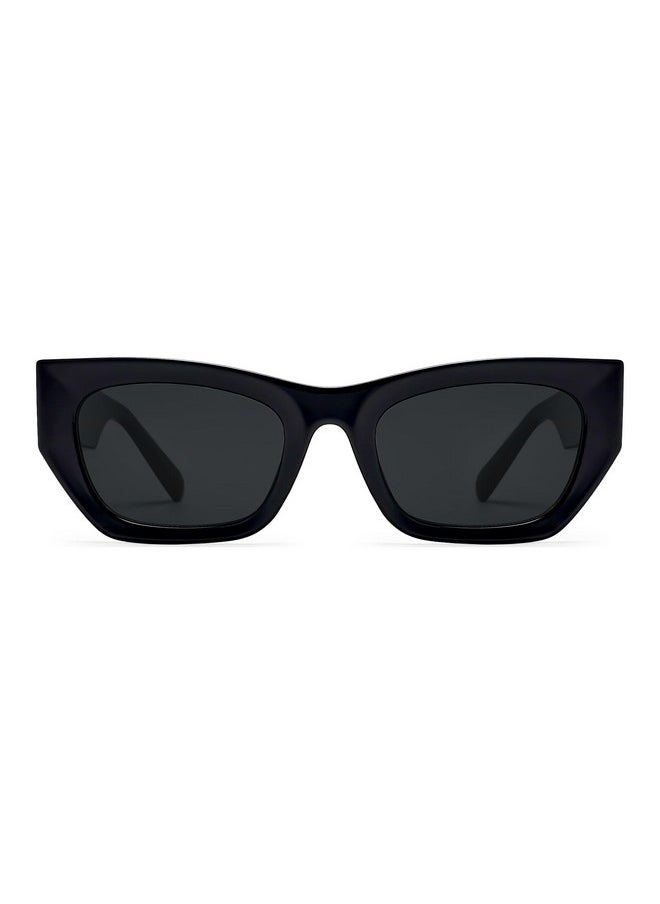 Sojos Retro Rectangle Cateye Sunglasses For Women Men Thick Frame Uv400 Lens Sunnies Sj2296 Black Grey  - Image 2