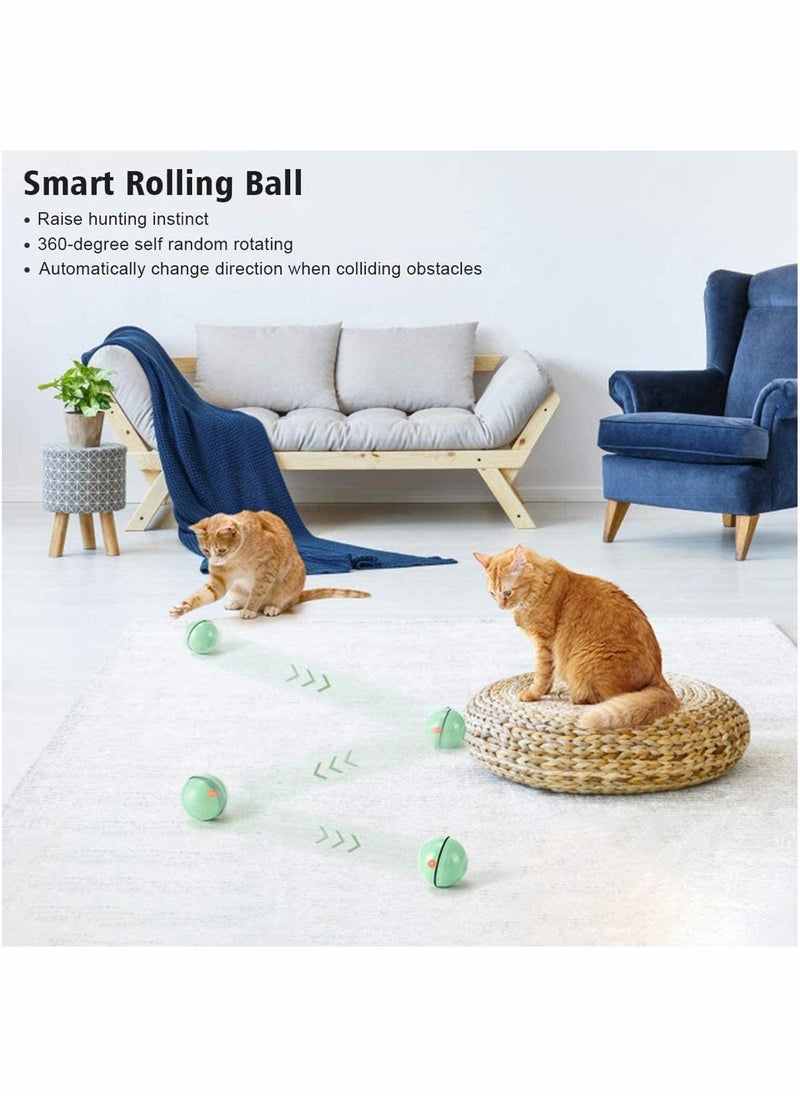 Generic - Interactive Cat Toys Ball 360 Degree Self Rotating Ball with LED Light Timer Function, Stimulate Hunting Instinct Roller - Image 1