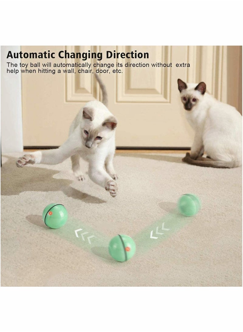 Generic - Interactive Cat Toys Ball 360 Degree Self Rotating Ball with LED Light Timer Function, Stimulate Hunting Instinct Roller - Image 1