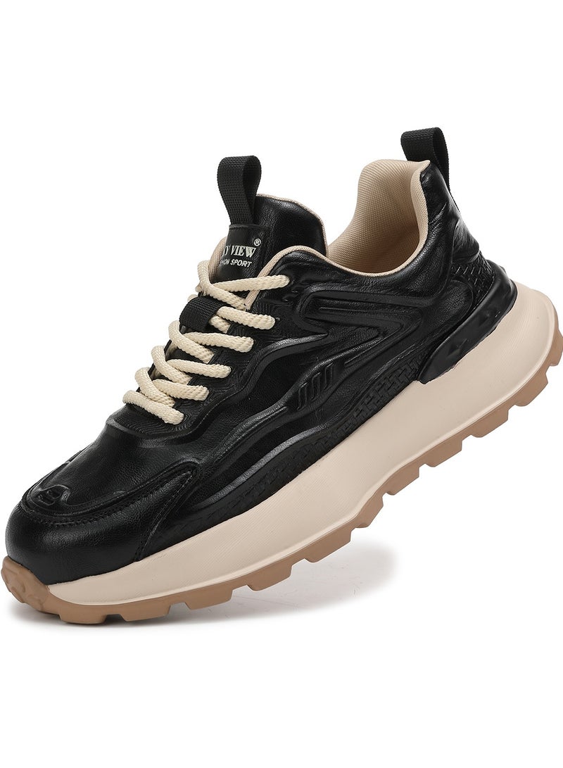 سكاي فيو حذاء رياضي رجالي كاجوال أنيق من SKY VIEW بجزء علوي متوسط ​​وعريض للمشي لمسافات طويلة ومضاد للانزلاق وأحذية جري للرجال مع دعم للقوس - Image 3