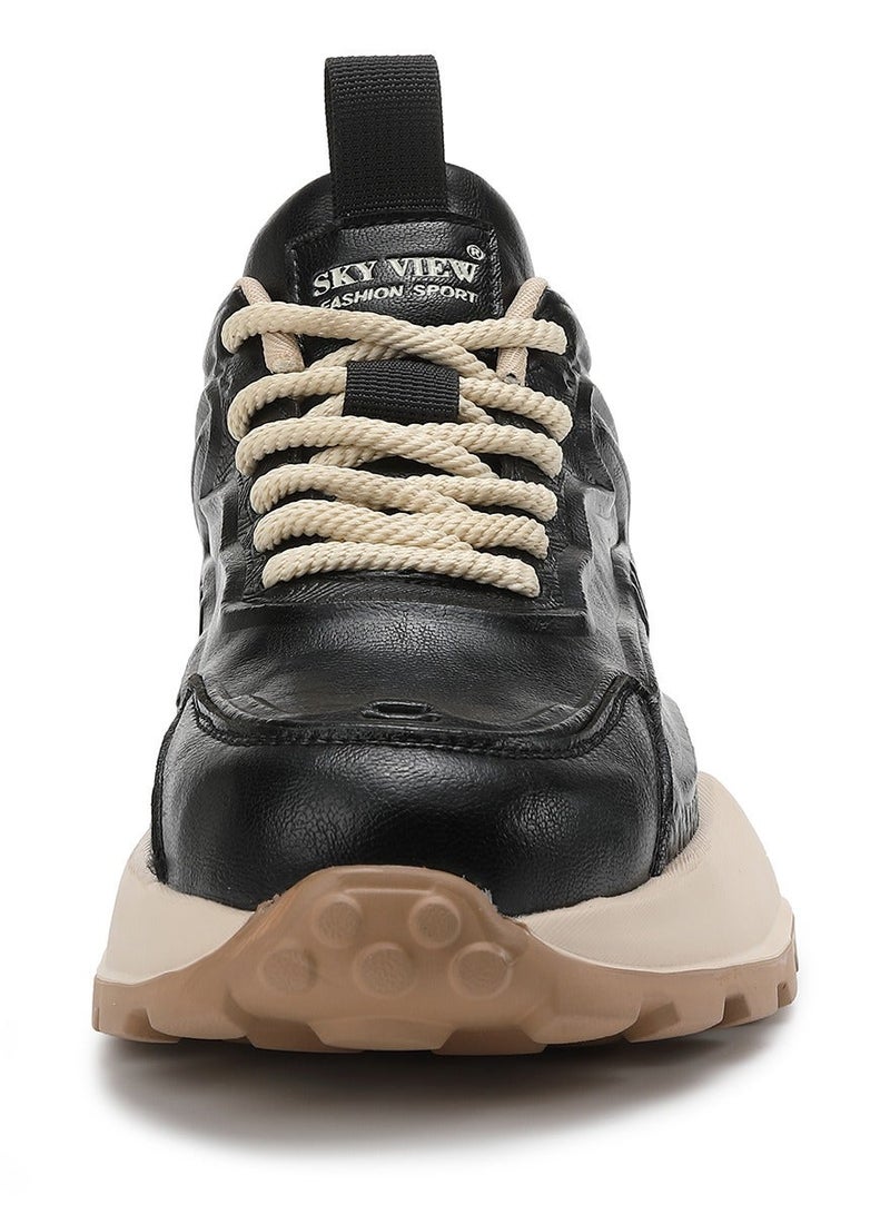 SKY VIEW Men Fashion Casual Shoes Mid Top Wide Hiking Sneakers Non-Slip Trekking Walking Shoes Running Shoes for Men with Arch Support - Image 5