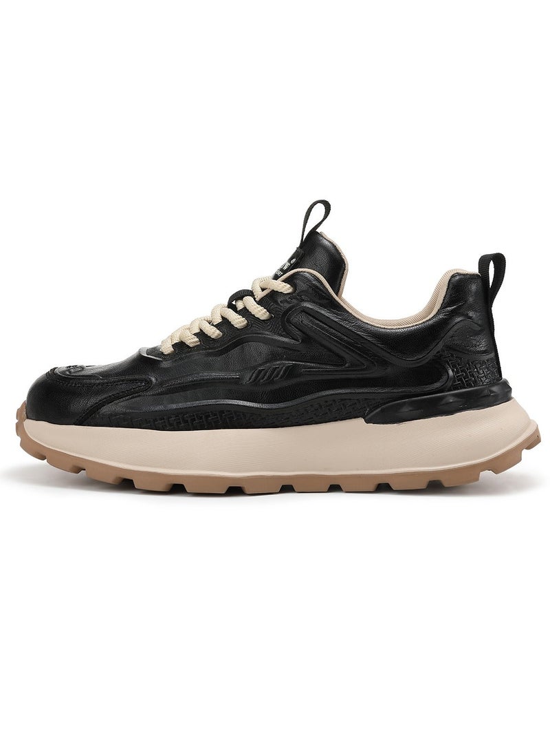 SKY VIEW Men Fashion Casual Shoes Mid Top Wide Hiking Sneakers Non-Slip Trekking Walking Shoes Running Shoes for Men with Arch Support - Image 4