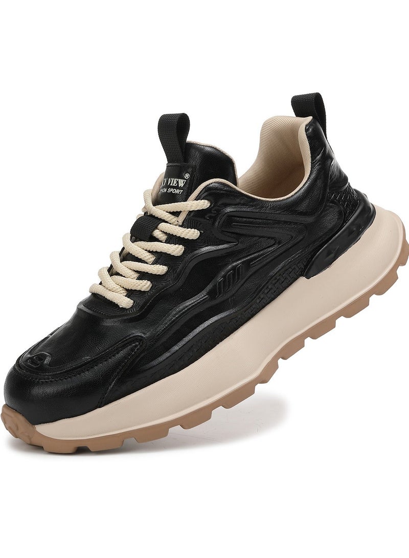 SKY VIEW Men Fashion Casual Shoes Mid Top Wide Hiking Sneakers Non-Slip Trekking Walking Shoes Running Shoes for Men with Arch Support - Image 3