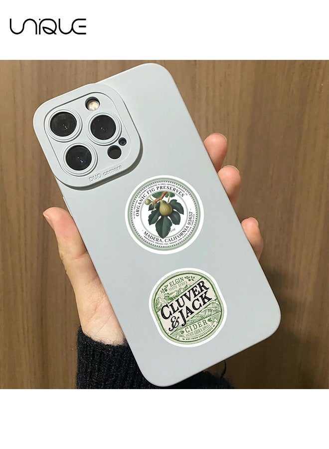 يونيك 60 قطعة ملصقات خضراء عتيقة - ماء كمبيوتر محمول ملصق صائق زجاجة ماء كمبيوتر محمول لوح التزلج الوفير للأطفال في سن المراهقة الفتيات - Image 4