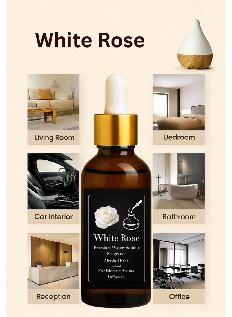 عطر الورد الأبيض المركز للفواحات الكهربائية والبخاريه والالتراسونيك - (زجاجه اعاده الملئ) 50 مل - خالٍ من الكحول - ثبات قوي - آمن صحيًا - Image 4