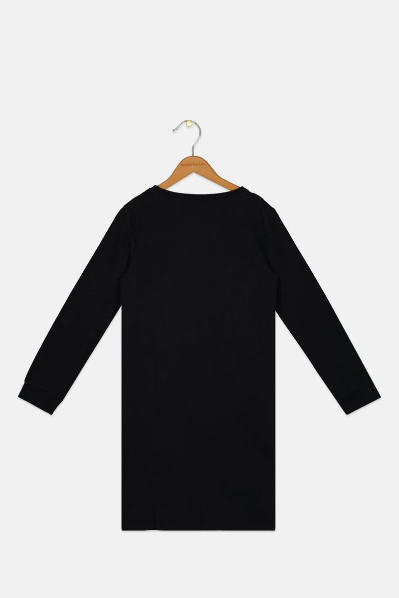 FREDDY Kids Girl Graphic Dress, Black - Image 2