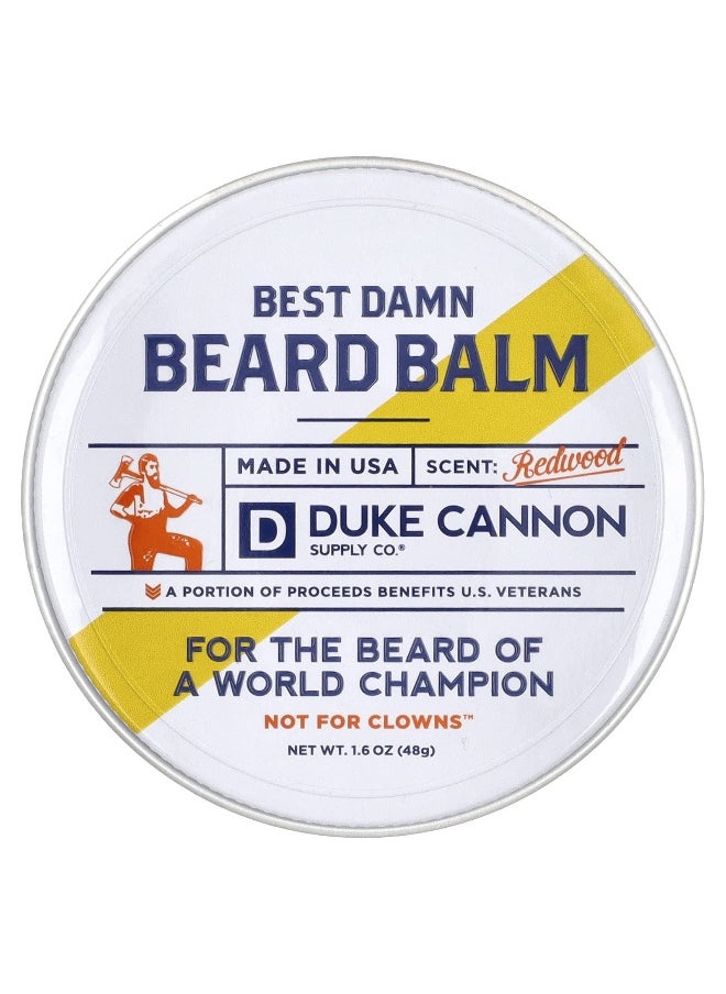 Duke Cannon Supply Co. Duke Cannon Supply Co., Best Damn Beard Balm, Redwood, 1.6 oz (48 g)  - Image 1