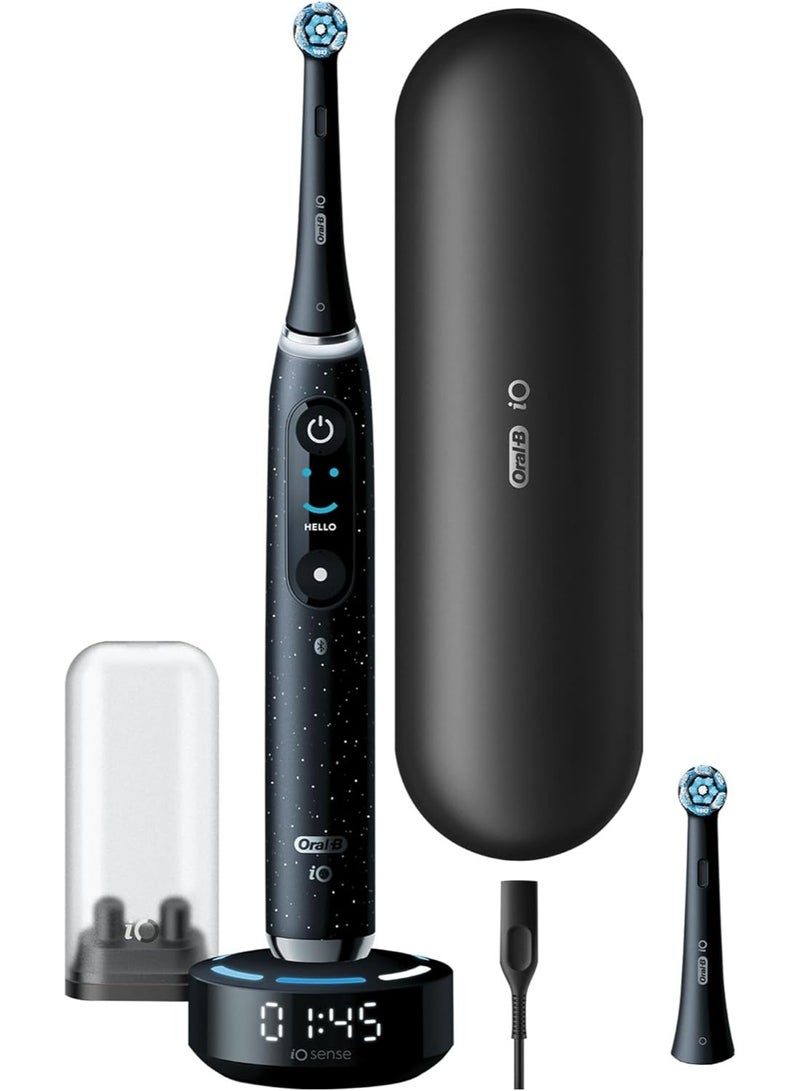 أورال بي فرشاة أسنان أورال-بي iO Series 10 AI قابلة لإعادة الشحن، 7 أوضاع ذكية، تقنية iO، ذكاء اصطناعي مع تتبع ثلاثي الأبعاد للأسنان، شاشة تفاعلية، 3 ساعات من الاستخدام، شاحن مغناطيسي سريع - أسود العقيق - Image 2