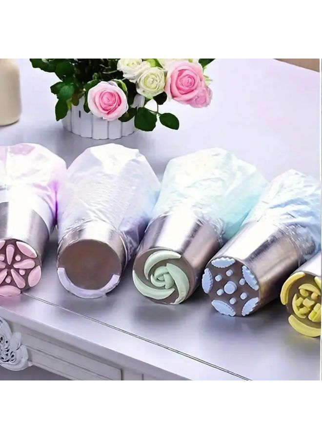 7 Russian Piping Tips Set Stainless Steel Cake Decorating Kit For Cupcakes Biscuits And Baking Supplies - Image 5