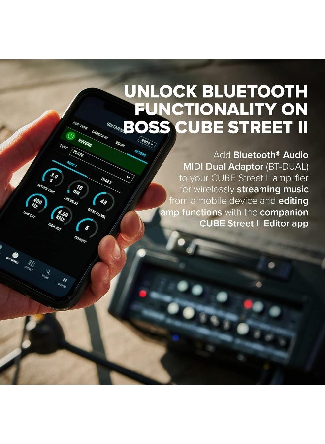 BOSS بوس BT-DUAL | محول صوت MIDI مزدوج بلوتوث | يجلب قدرات صوت بلوتوث و MIDI إلى كاتانا جين 3، ME-90 ومنتجات بوس ورولاند الأخرى المتوافقة | جودة بوس موثوقة - Image 1