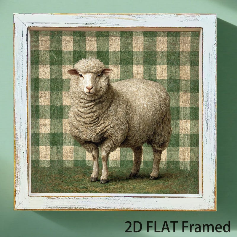 سك بلاك متقدم 2D لوحة حائط مسطحة ريفية بإطار، مقاس 8 × 8 بوصة عريض، لوحة زهور ريفية رجعية، تعليق أفقي وعمودي، ديكور للمنزل - Image 2