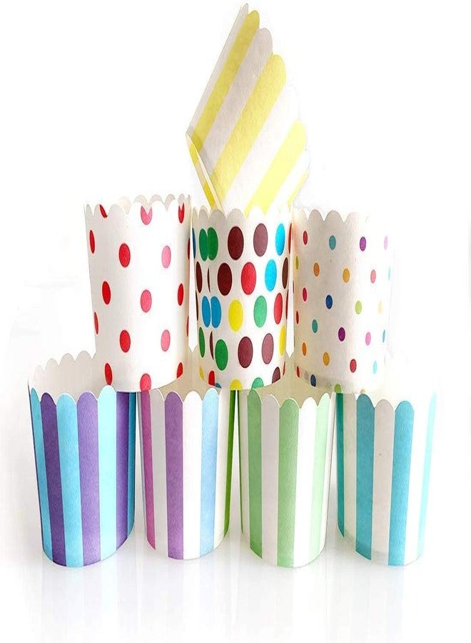 Cake Decor - Deep Paper Muffin Cupcake Baking Cups - Multicolor, 50 Pack - Premium Non-Stick, Grease-Resistant, Oven Safe, Disposable Liners for Muffins, Cupcakes, Treats - Image 1