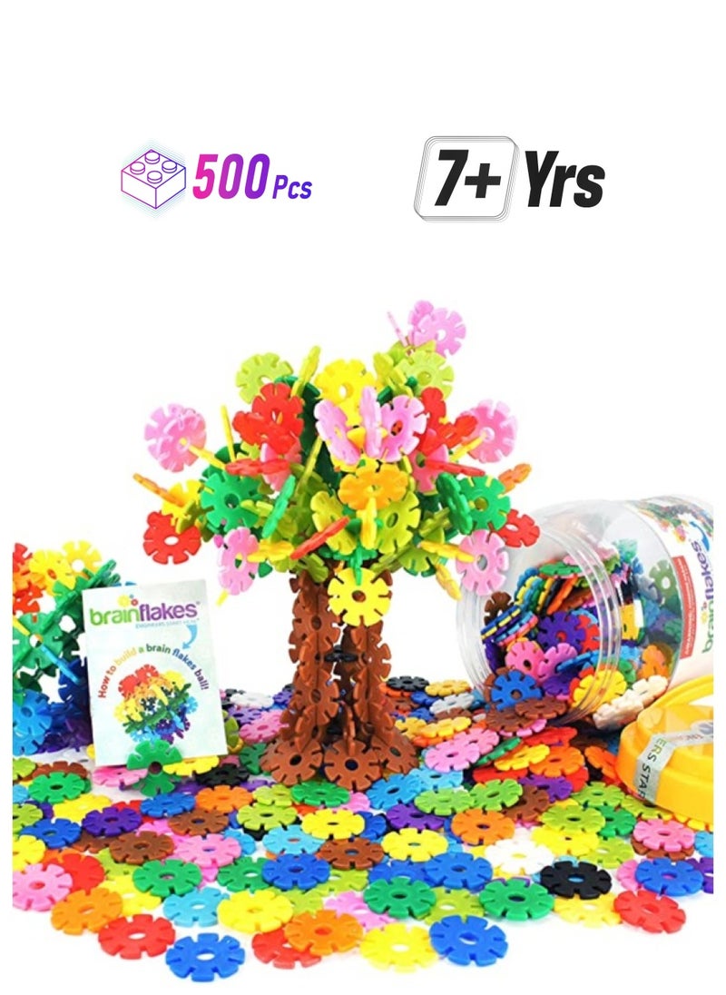 Brain Flakes Viahart Brain Flakes Building Toy Set | 500 Piece | Interlocking Plastic Disc | STEM Toy | Building and Construction Set | Educational & Learning Toys For Kids, Children | Plastic  - Image 1