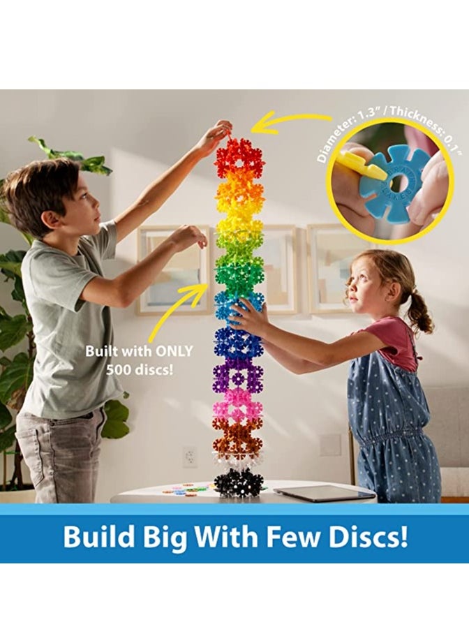Brain Flakes - Viahart Brain Flakes Building Toy Set | 500 Piece | Interlocking Plastic Disc | STEM Toy | Building and Construction Set | Educational & Learning Toys For Kids, Children | Plastic - Image 1