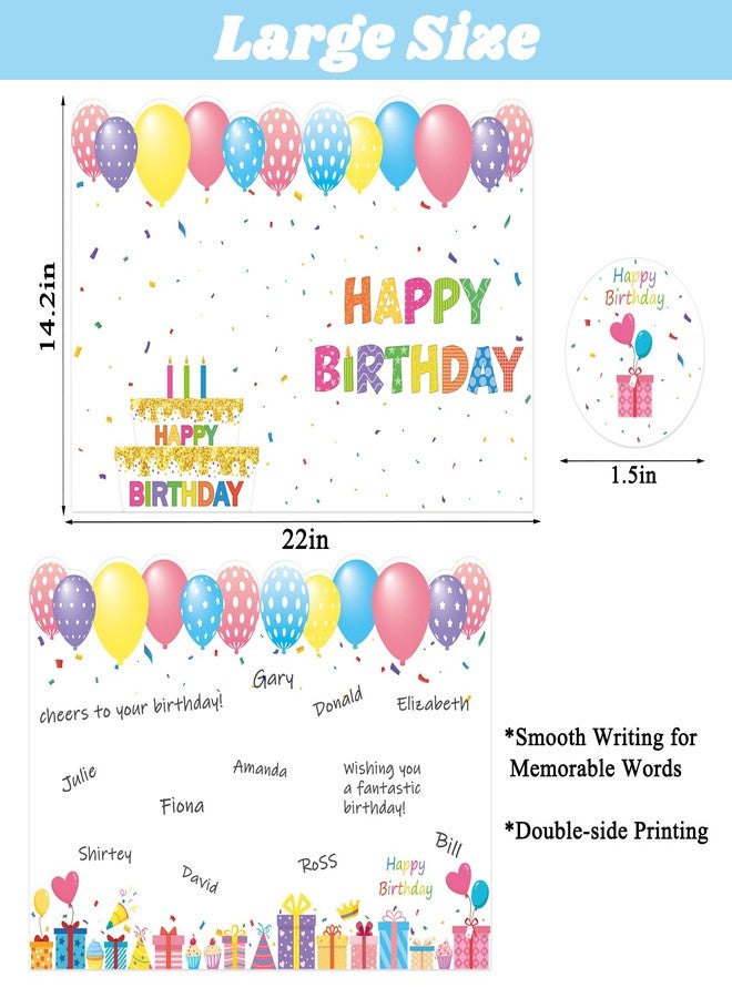 WNINK Jumbo Birthday Card Giant Guest Book, Extra Large Birthday Greeting Card with Envelope for Girls Boys Men Women Birthday Party Supplies 22 x 14 Inch - Image 2