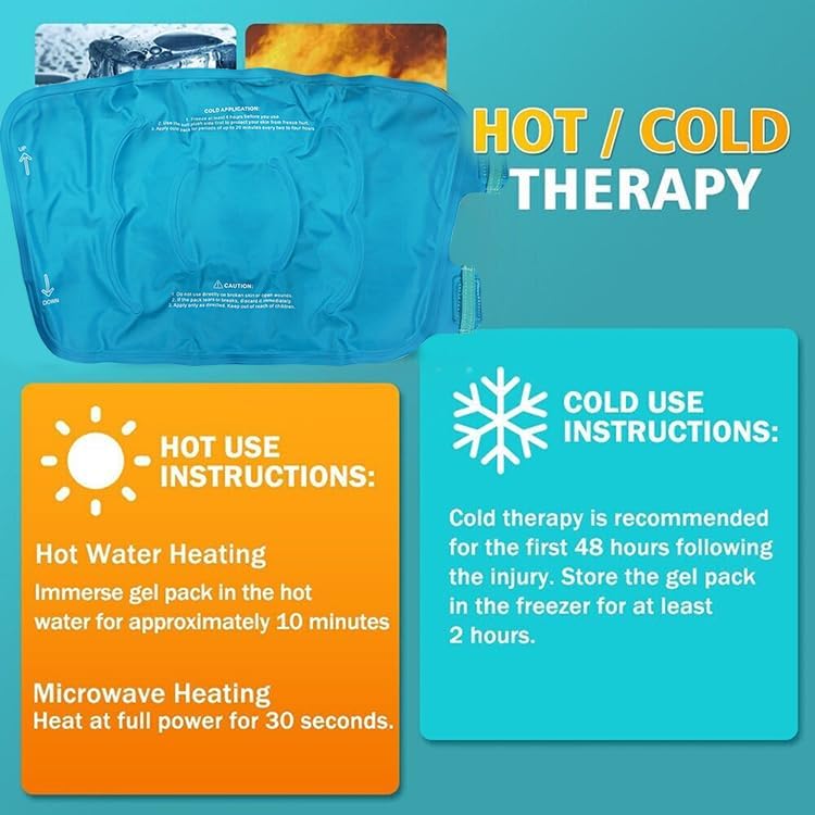 WORLD-BIO Rehabilitation Therapy Supplies Knee Calf Elbow Injury Therapy Compression Knee Shoulder Elbow Medical Gel Ice Pack Wrap - Image 4