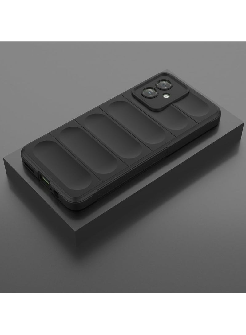 Motorola Moto G54 5G Case Cover, Heavy Duty 3D Striped Pattern Sensory Soft Silicone Full Portection Shockproof Phone Case For Motorola Moto G54 5G Black - Image 3