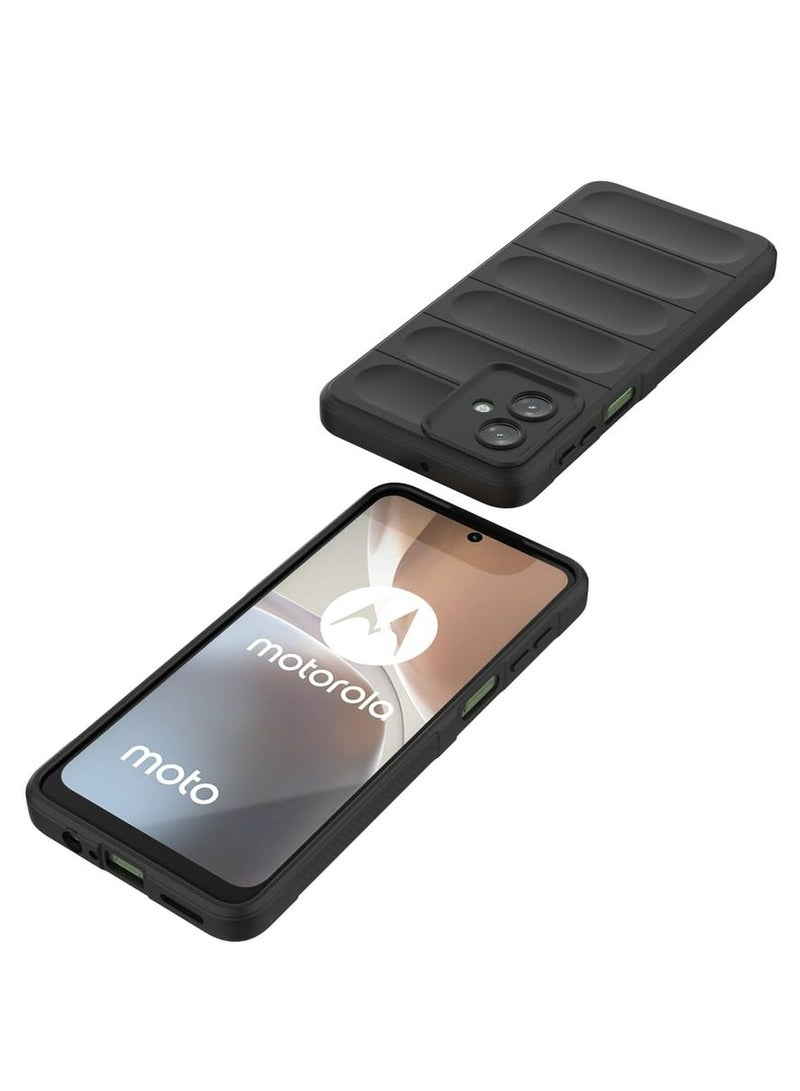 Motorola Moto G54 5G Case Cover, Heavy Duty 3D Striped Pattern Sensory Soft Silicone Full Portection Shockproof Phone Case For Motorola Moto G54 5G Black - Image 5