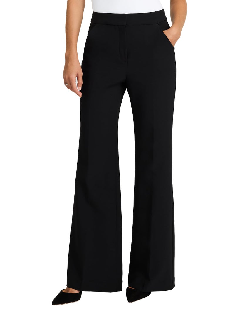 EXPRESS Womenâ€™s Editor Pants â€“ High Rise Stretch Trouser Flare Dress Pant, Work or Event, Machine Washable â€“ Black - Image 1