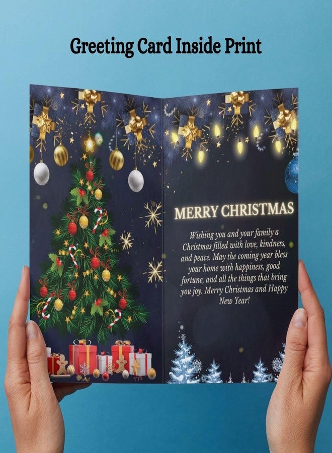 AanyaCentric بطاقة معايدة عيد الميلاد من تصميم آنيا سينتريك، مقاس 8.3 × 11.7 بوصة، للأصدقاء والعائلة والأقارب، مع أطيب التمنيات بمناسبة الأعياد. - Image 2